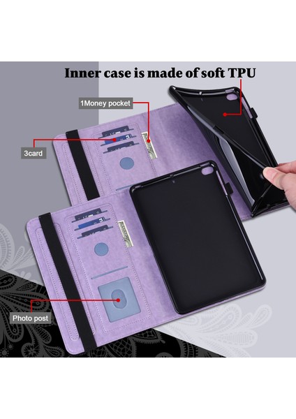 Lenovo Tab M9 Için Dantel Çiçek Deri Tablet Kılıfı (Yurt Dışından)