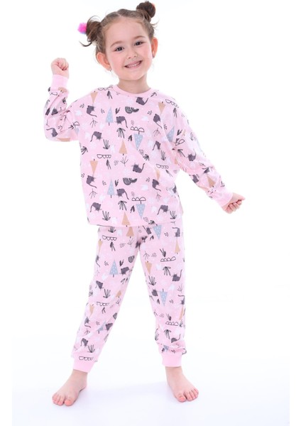 Kedili Çocuk Pijama Takımı