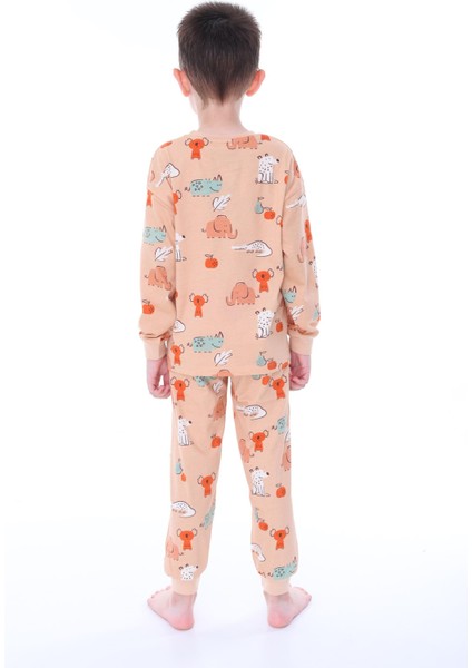 Hayvan Desenli Çocuk Pijama Takımı