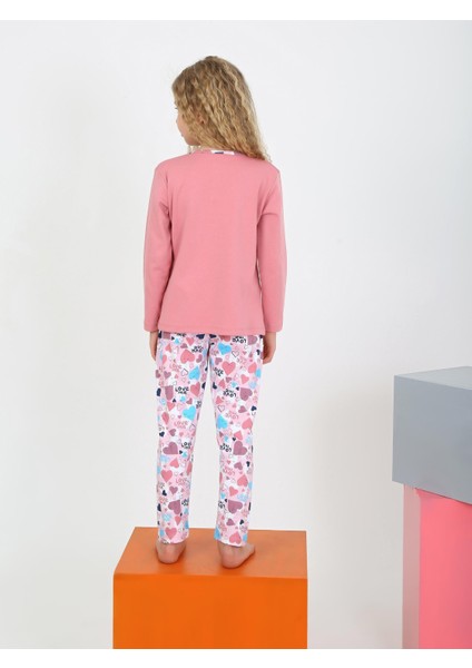Love Gül Kurusu Düğme Detaylı Kız Çocuk Pijama Takım fiyatları