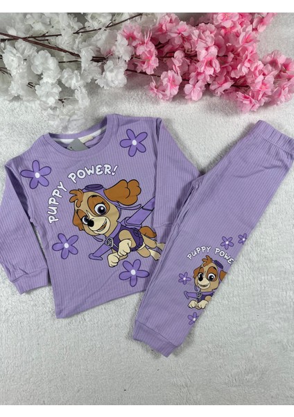 Paw Patrol Lila Kız Çocuk Pijama Takım