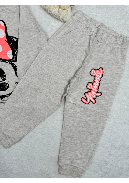 Minykids Minnie Mouse Desen Krem Kız Çocuk Pijama Takım modelleri