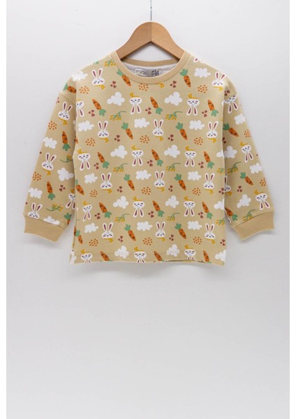 Tavşan Desen Iki Iplik Krem Kız Çocuk Pijama Takım fiyatları