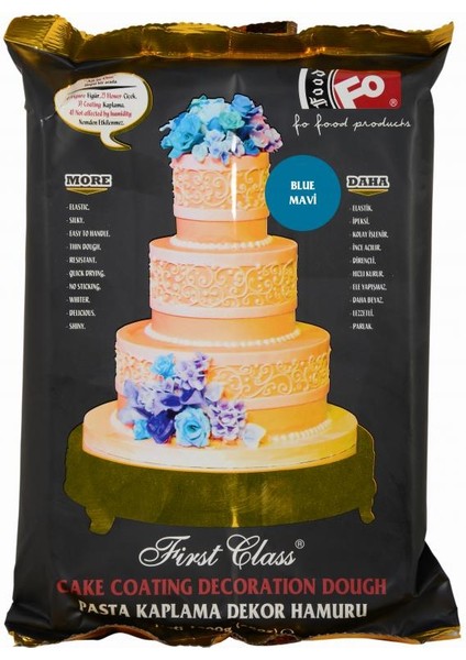 Mavi First Class Kaplama Dekor Şeker Hamuru 1 kg