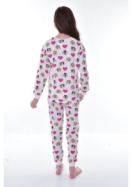 Minykids Sincap Desenli Beyaz Çocuk Pijama Takımı fırsatları