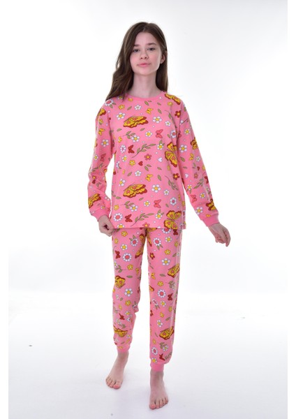 Kelebek Çiçek Çocuk Pijama Takımı