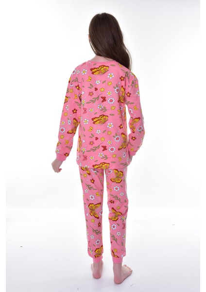 Kelebek Çiçek Çocuk Pijama Takımı