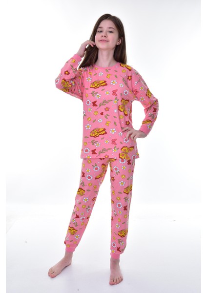 Kelebek Çiçek Çocuk Pijama Takımı