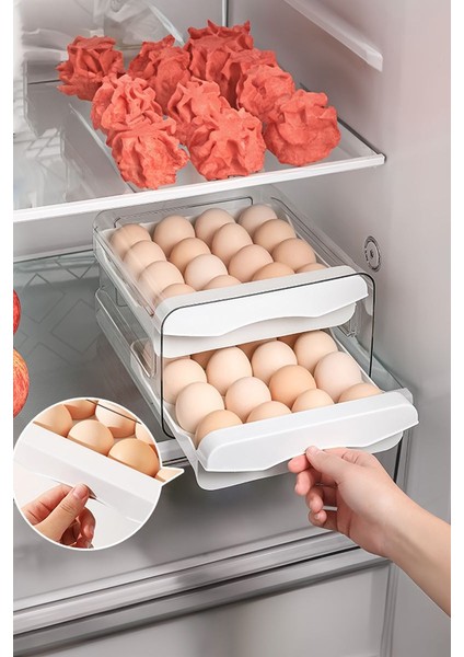 32 Bölmeli Plastik Yumurtalık Buzdolabı Düzenleyici Yumurta Saklama Çekmecesi modelleri