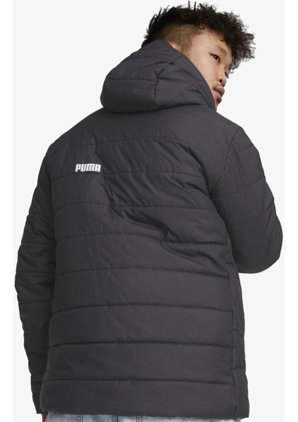 Essential Hooded Padded Erkek Siyah Günlük Stil MONT 84893801 fırsatları