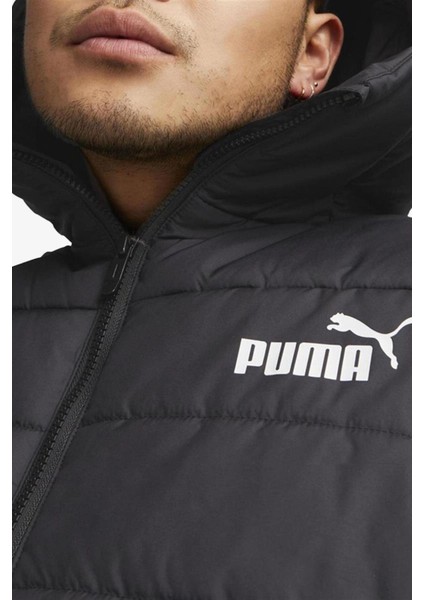 Essential Hooded Padded Erkek Siyah Günlük Stil MONT 84893801 indirimleri