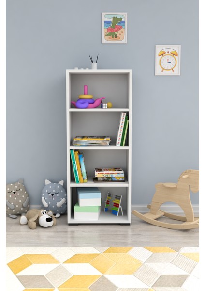 Glass Çok Amaçlı 4 Katlı Kitaplık & Düzenleyici fiyatları