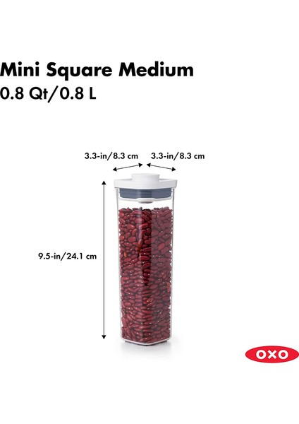 Pop Container Saklama Kabı Mini Kare Orta 0,7 Lt