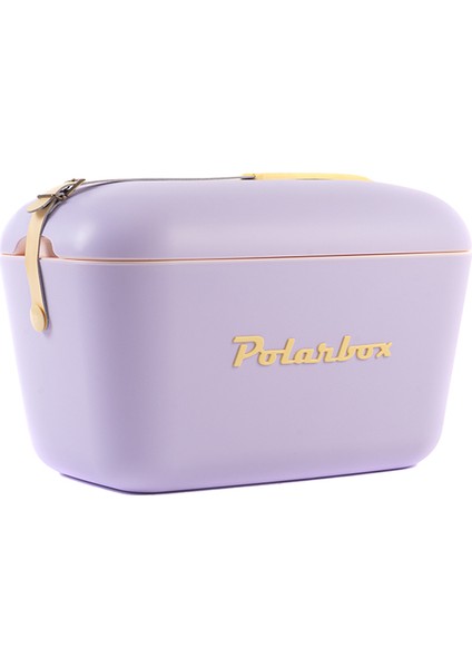 Polarbox Pop Deri Kayışlı Soğuk ve Sıcak Termos Çanta 20 L Leylak & Sarı