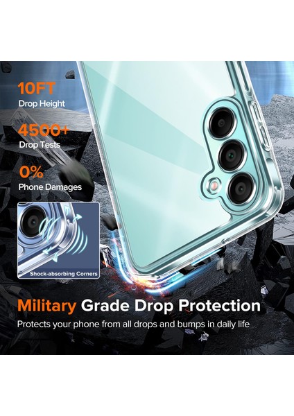Samsung Galaxy A16 Şeffaf Silikon Kılıf + Cam Ekran Koruyucu Seti ( 1 KILIF + 1 CAM)