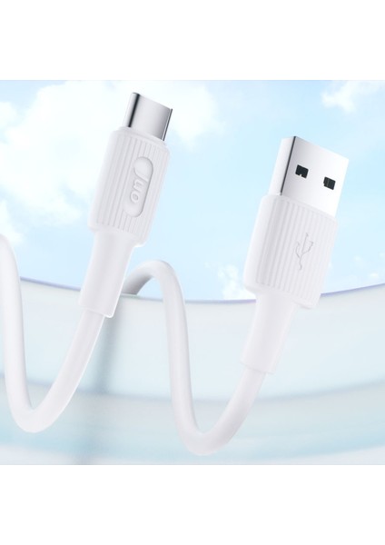 12W Usb-A To Type-C Silikon Hızlı Şarj ve Data Kablosu Beyaz 2 Metre fiyatları