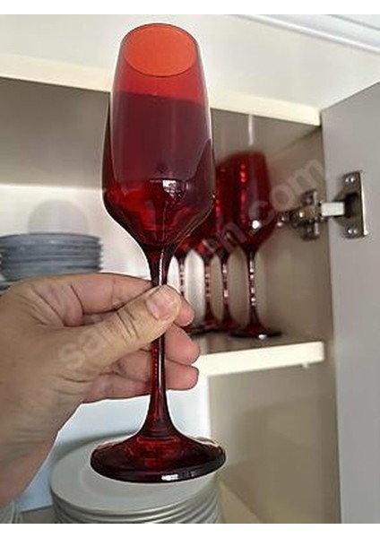 Happy Holidays Ayaklı Şampanya Kadehi Kırmızı 195 cc 2'li 440079 fiyatları