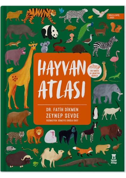 Hayvan Atlası (Dev Harita ve Çıkartma Hediyeli) - Dr. Fatih Dikmen