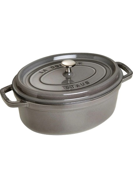 La Cocotte Döküm Tencere Oval 3,2 L Grafit Gri