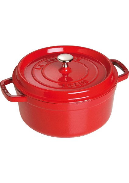 Döküm Tencere Yuvarlak 26 cm Kiraz