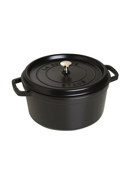 Döküm Tencere Yuvarlak 28 cm Siyah