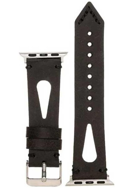 Apple Watch Deri Kordon 42 ve 44 mm Uyumlu Siyah modelleri
