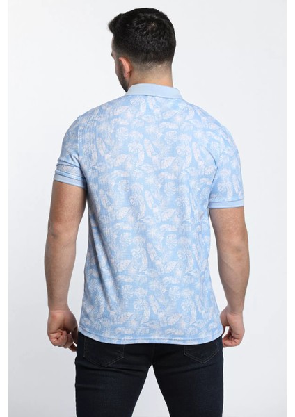 Yaprak Baskılı Polo Yaka Erkek Tişört indirimleri