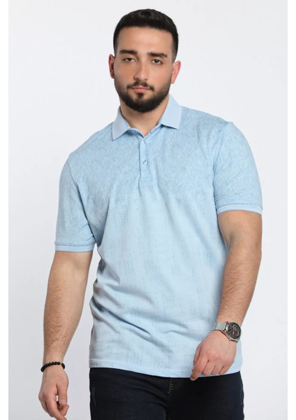 Baskılı Polo Yaka Erkek Tişört