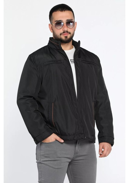 Erkek Dik Yaka Içi Peluş Fermuarlı Mevsimlik Mont modelleri