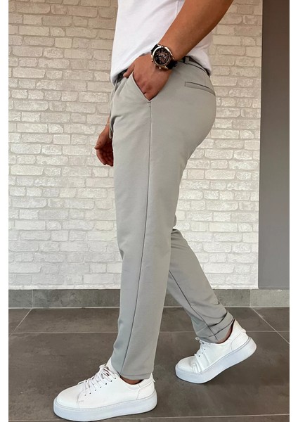 Erkek Bel Lastikli Duble Paça Jogger Pantolon P-00013730