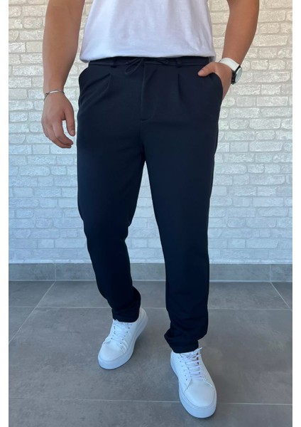 Erkek Bel Lastikli Duble Paça Jogger Pantolon P-00013730