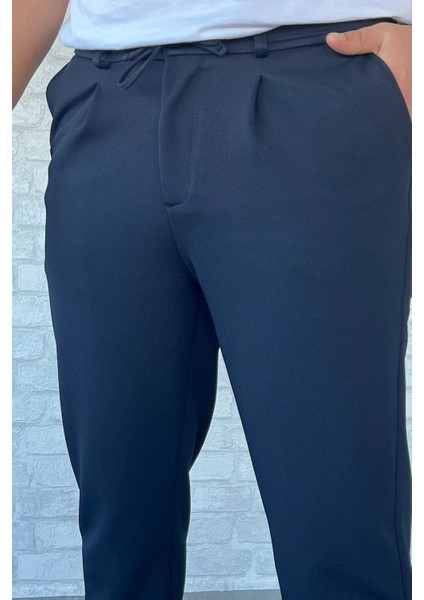 Erkek Bel Lastikli Duble Paça Jogger Pantolon P-00013730