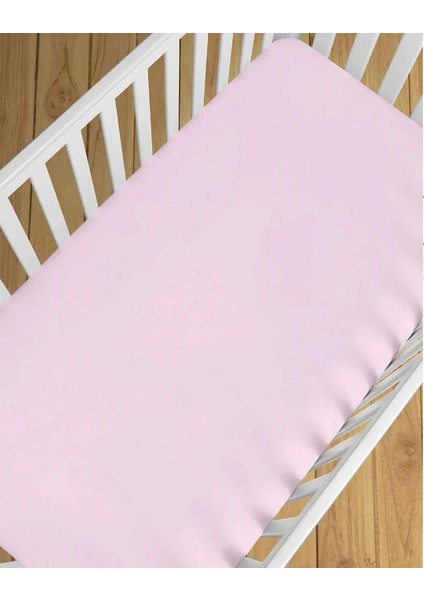 %100 Natürel Cotton 100X150 cm Lastiksiz Pembe Bebe Çarşafı Bed Sheet For Baby