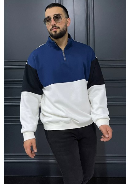 Erkek Dik Yaka Garnili Şardonlu Üç Iplik Sweatshirt fırsatları