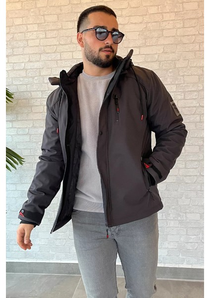 Erkek Astarlı Fermuarlı Kapüşonlu Mont modelleri