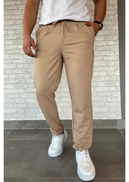 Erkek Bel Lastikli Duble Paça Jogger Pantolon P-00013730