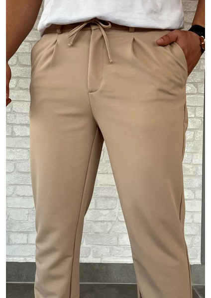 Erkek Bel Lastikli Duble Paça Jogger Pantolon P-00013730