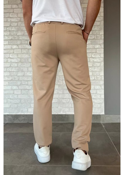 Erkek Bel Lastikli Duble Paça Jogger Pantolon P-00013730