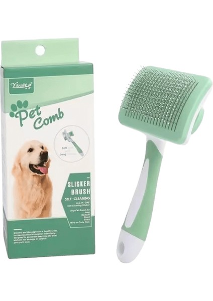 1 Adet Pet Tüy Alma Tarak Astar Tüy Alma Slicker Fırça Köpek ve Kedi Bakım Aracı Için (Yurt Dışından)