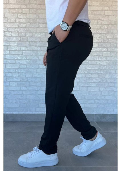 Erkek Bel Lastikli Duble Paça Jogger Pantolon P-00013730