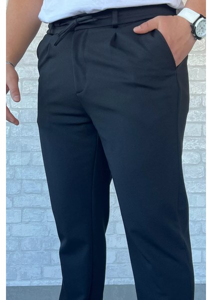 Erkek Bel Lastikli Duble Paça Jogger Pantolon P-00013730