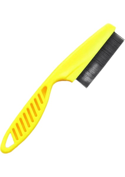 Ev Pet Hayvan Bakım Tarak Kedi Köpek Pet Paslanmaz Çelik Konfor Pire Saç Bakım Tarak Için Pire Tarak Koruyun Renk: Sarı / Boyut: S (Yurt Dışından)