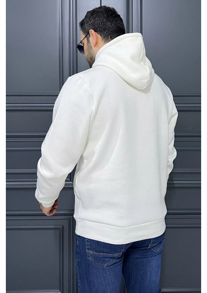 Erkek Kapüşonlu Kanguru Cepli Şardonlu Üç Iplik Sweatshirt modelleri