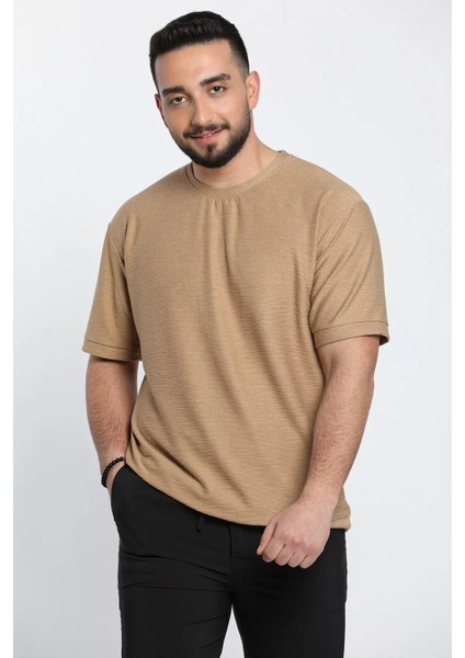 Bisiklet Yaka Basic Salaş Erkek Tişört