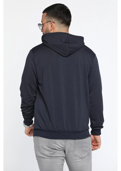 Erkek Kapüşonlu Baskılı Kanguru Cepli Sweatshirt modelleri