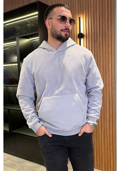Erkek Kapüşonlu Kanguru Cepli Polar Sweatshirt fiyatları