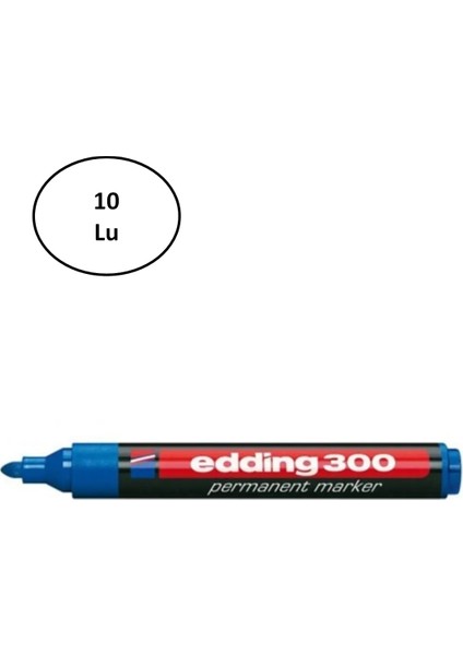 Edding Permanent Markör Mavi E-300 10'lu