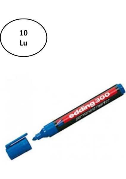 Edding Permanent Markör Mavi E-300 10'lu