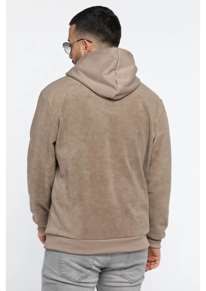 Erkek Kapüşonlu Kanguru Cepli Polar Sweatshirt modelleri