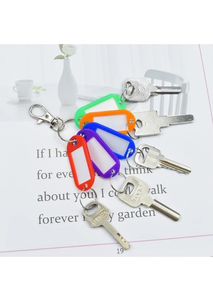 Plastik Isim Yazılabilen Karışık Renk 15 Adet Anahtarlık (5.5CMX2CM) indirimleri